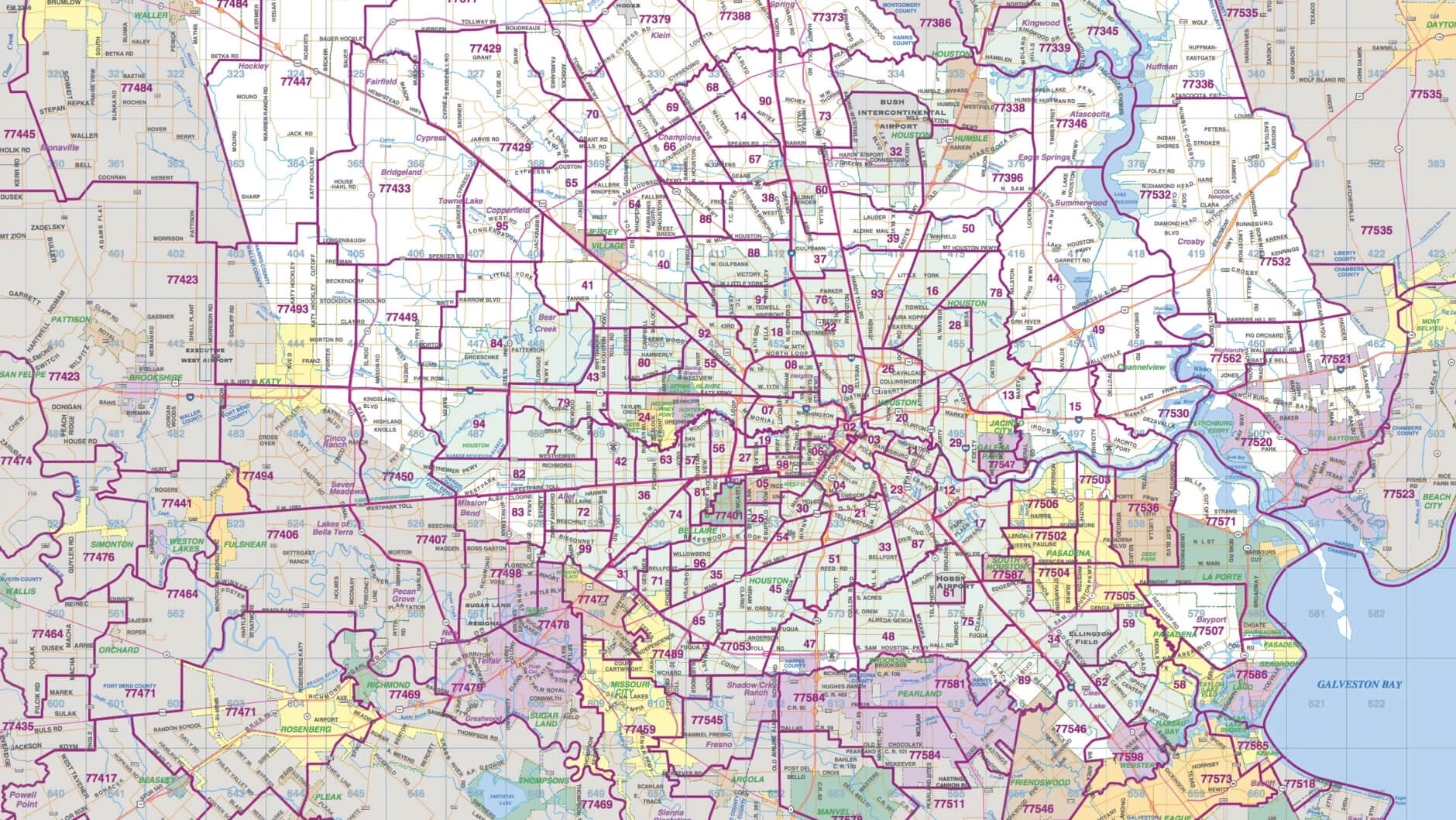 Houston Downtown Map Texas